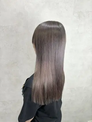 ロング カラー Rin♡透明感ピンク 🎀白肌ラベンダーのヘアスタイル