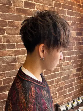 ショート カラー パーマ ヘアアレンジ メンズ キッズ ネイル マツエク・マツパ アイブロウ 久木原 ゆりのヘアスタイル