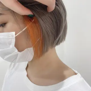 ショート カラー マンツーマン女性 美容師 奏のヘアスタイル