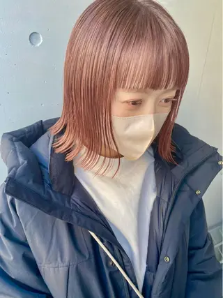 ミディアム カラー 似合わせカラーパーマ 🌿kitin米川のヘアスタイル