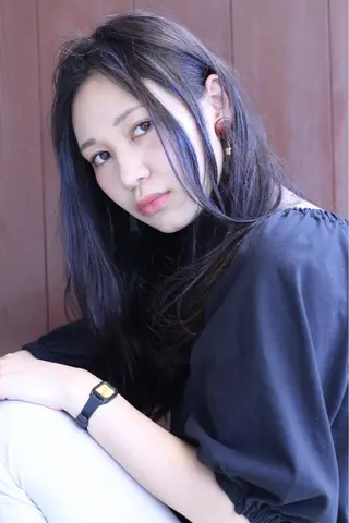 ロング カラー パーマ ヘアアレンジ 安達 俊亮のヘアスタイル