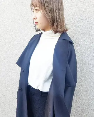 カラー 🙃 透明感カラー/ボブのヘアスタイル