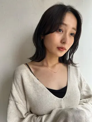 ミディアム 🍃透明感スタイル ｙｕ-ｋａ🍃のヘアスタイル