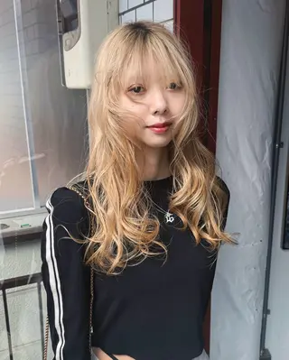 ロング ハイトーン/デザイン /ひさやのヘアスタイル