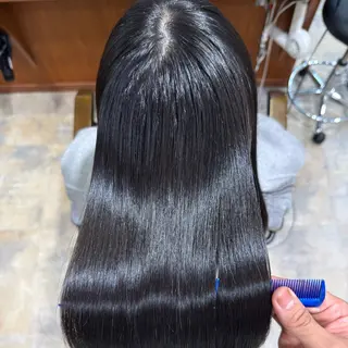 ロング レイヤーカット 縮毛矯正 高杉颯汰のヘアスタイル