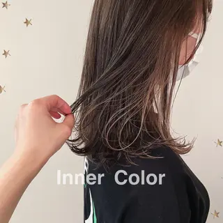 セミロング カラー 市川 千夏のヘアスタイル