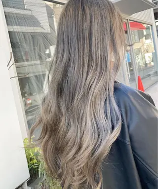 ロング カラー ヘアアレンジ オリーブ透明感カラー 表参道/MIKUのヘアスタイル
