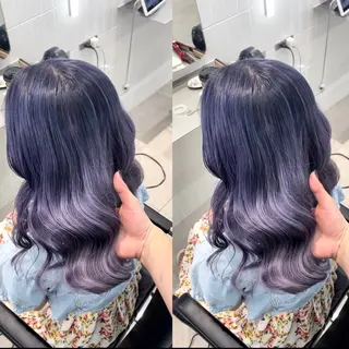 ロング カラー 表参道/ハイライト バレイヤージュのヘアスタイル