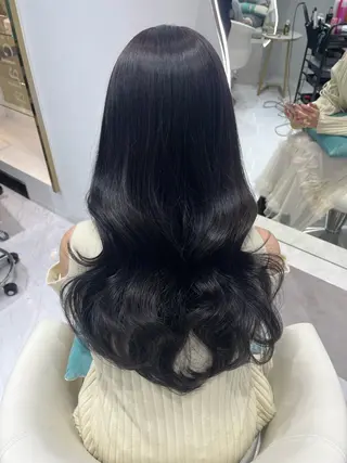 ロング カラー 𝑹𝒊𝒉𝒐🎀 名駅/大人韓国ヘアのヘアスタイル