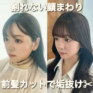 ロング 🎀大竹美侑／顔まわ りカット／レイヤーのヘアスタイル