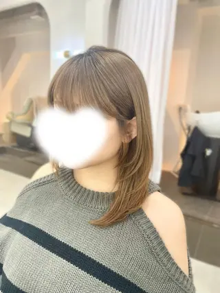 ミディアム Miu/韓国ヘア/ レイヤーカットのヘアスタイル
