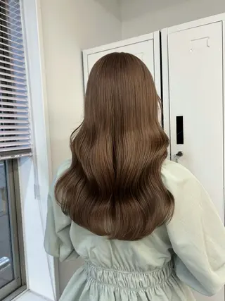セミロング カラー 💍モテる艶髪 透明感カラー💖のヘアスタイル