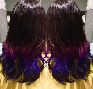 ロング カラー 中江 麻友のヘアスタイル