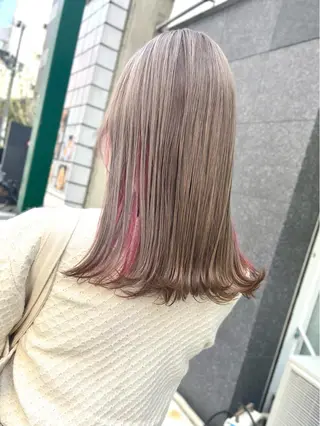 セミロング カラー 【透明感.艶髪】 中原史雄のヘアスタイル