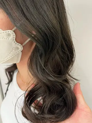 セミロング カラー ヘアアレンジ 韓国風パーマ/ヘア セット/店長みづきのヘアスタイル