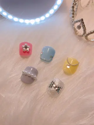 ネイル 23時まで❤︎韓国、 ワンホンネイルのネイルデザイン