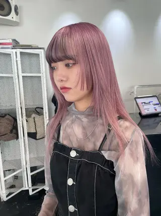 ロング カラー ヘアアレンジ 艶ハイトーン/ヘア アレンジAYAKAのヘアスタイル
