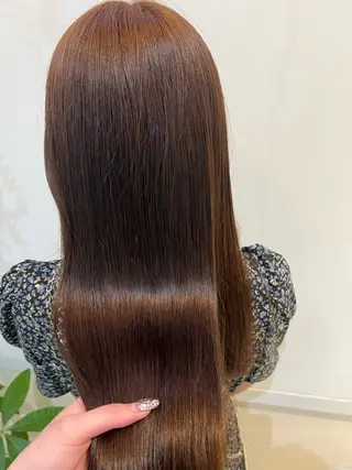 ロング ブリーチしない暖色 カラー🥀杉 優菜のヘアスタイル