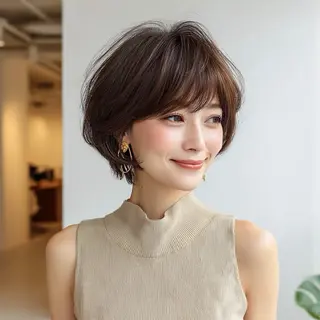 ショート 🌿京都丸みショート /小倉徒歩4分/多田のヘアスタイル