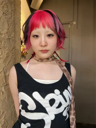 ミディアム カラー 圧倒的デザイン力 店長🎨RENAのヘアスタイル