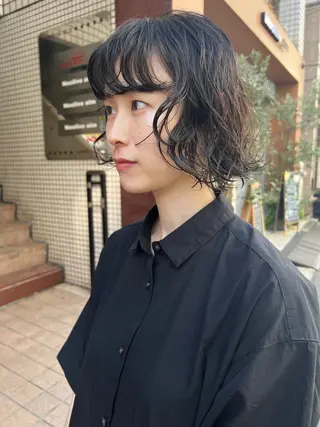 ミディアム パーマ 🌿ショート🌿 パーマ🌿淳平のヘアスタイル