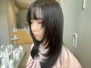 ミディアム Spin hair ツジモトチハルのヘアスタイル