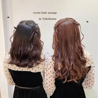セミロング ヘアアレンジ シールエクステ横浜 🐏☁️miminaのヘアスタイル