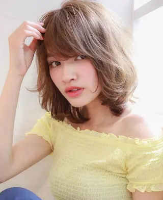ミディアム 💙あかみね 💙（mine）のヘアスタイル