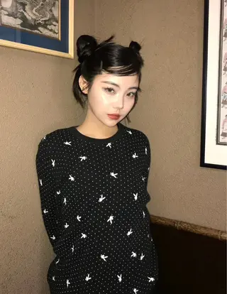 ミディアム カラー ヘアアレンジ ⭐︎ akariのヘアスタイル