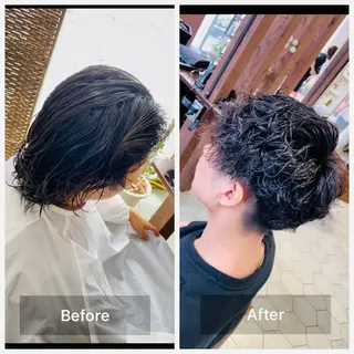 ショート パーマ メンズ 堤太志 メンズパーマ特化のヘアスタイル