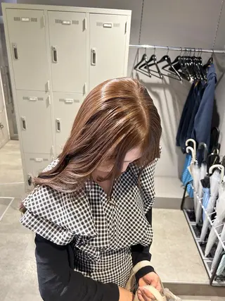 カラー 透明感ベージュ🤎 ナチュラルレイヤーのヘアスタイル