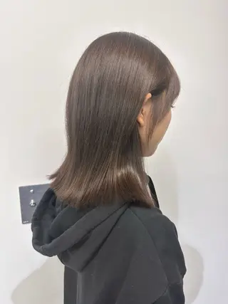 セミロング カラー まるみショート/ ボブ/hinaのヘアスタイル