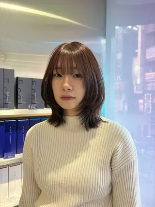 ミディアム 似合わせカラー✩.* ハイトーン/リナのヘアスタイル