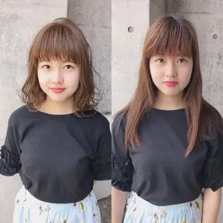 ミディアム カラー 及川 光のヘアスタイル