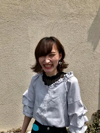 ミディアム 小杉輝/ショート /艶カラー✨のヘアスタイル