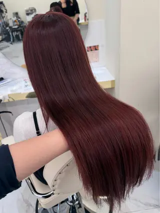 カラー aku💞韓国風🩷 ピンクカラー🎀🩷のヘアスタイル