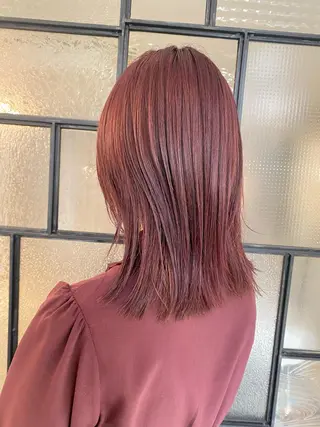 セミロング カラー 安永 涼のヘアスタイル