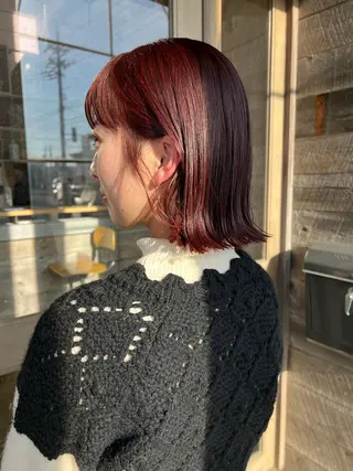ショート カラー カワサキ マホのヘアスタイル