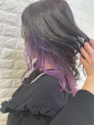 セミロング カラー 福森 みずきのヘアスタイル