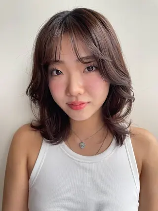 セミロング カラー 🎀レイヤー/パーマ カラー/ai🎀のヘアスタイル