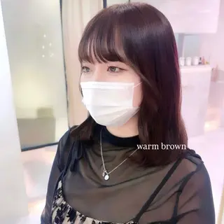 ミディアム 𝑚𝑖𝑤𝑎 /名駅/透明感カラーのヘアスタイル