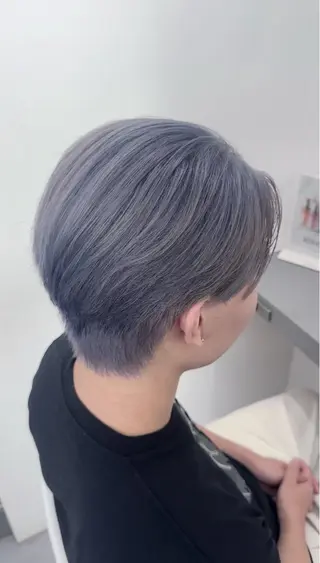 ショート カラー 渋谷のブリーチカラー シェフ🧑‍🍳蓮のヘアスタイル