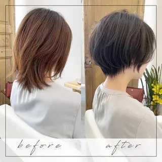 ショート くせ毛×ショート 上岡勇祐のヘアスタイル
