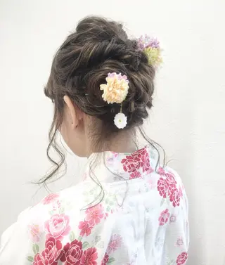 セミロング ヘアアレンジ 🤍2nd🤍田所 美希のヘアスタイル