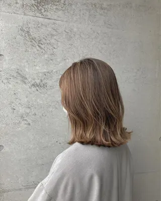 ミディアム カラー はまべ です☆のヘアスタイル