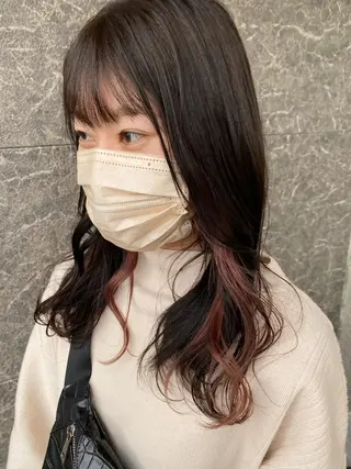 セミロング カラー ami🍑艶カラー/ 髪質改善/透明感のヘアスタイル