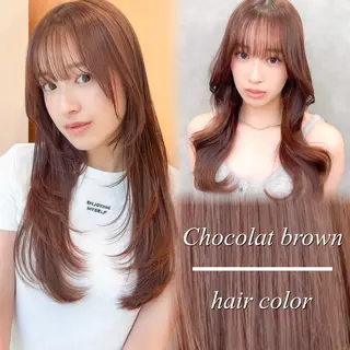 セミロング カラー 🇰🇷韓国レイヤー 錦糸町【北山謙三】のヘアスタイル