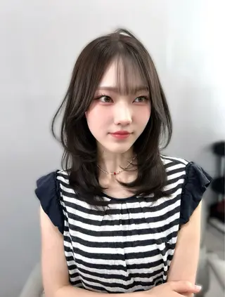 セミロング カラー 💘大人可愛く💘 Natsuki❥❥❥のヘアスタイル
