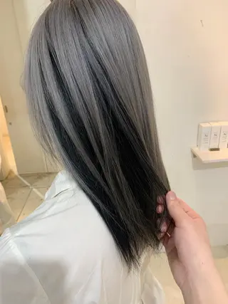 セミロング ダブルカラー/透明感 💈JUNYA💈のヘアスタイル