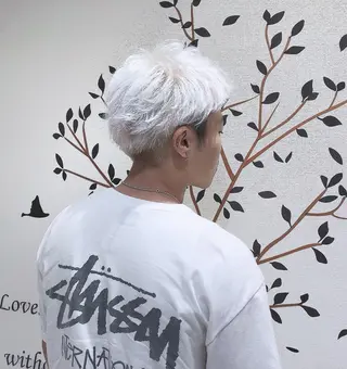 ショート カラー メンズ 【メンズ縮毛矯正】 田中秀斗のヘアスタイル